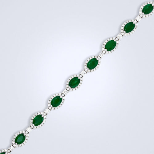 elegant emerald diamond bracelet
