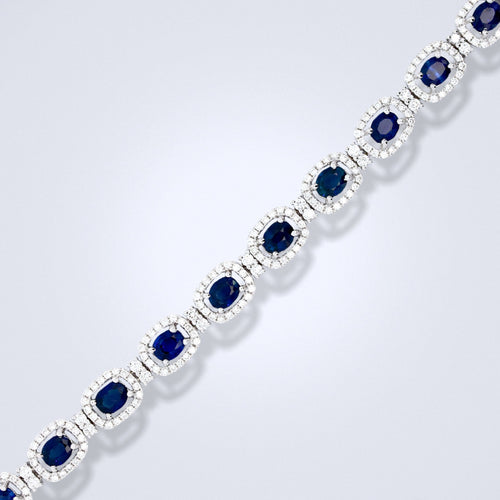 glamorous sapphire diamond bracelet