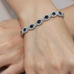 glamorous sapphire diamond bracelet