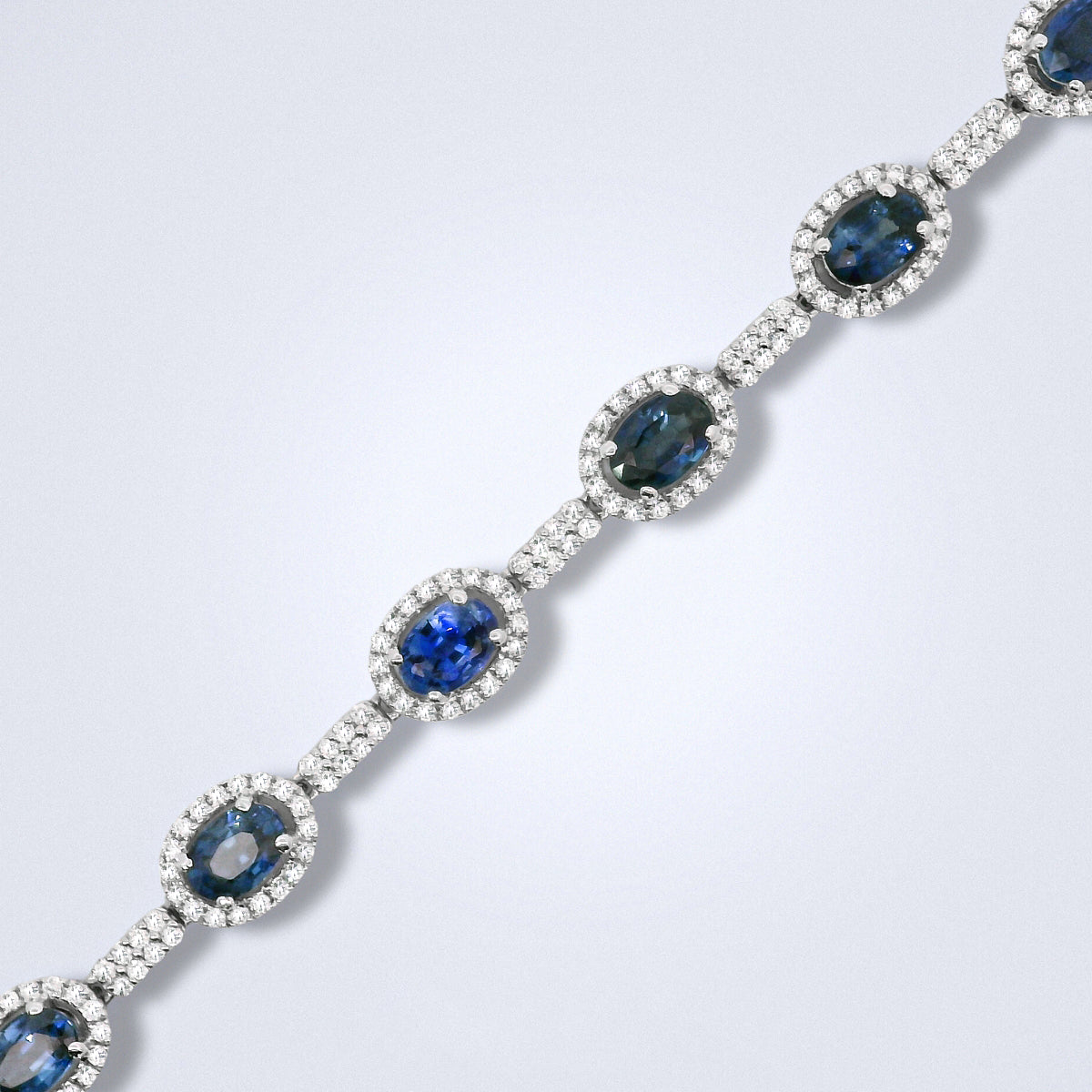 Blue Sapphire Diamond Bracelet - Benny's Gems Creations
