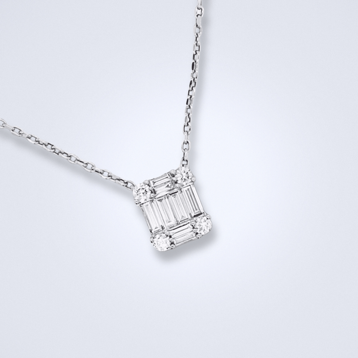 Cluster Emerald Diamond Necklace - Benny's Gems Creations