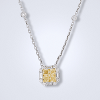 Cluster Yellow Diamond Necklace - Benny's Gems Creations