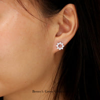 Delicate Flower Diamond Earrings - Benny's Gems Creations