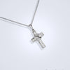 Channel Set Diamond Cross Pendant