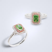 Fancy Colored Green Diamond Ring - Benny's Gems Creations