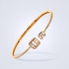 Modern Cluster Diamond Bangle