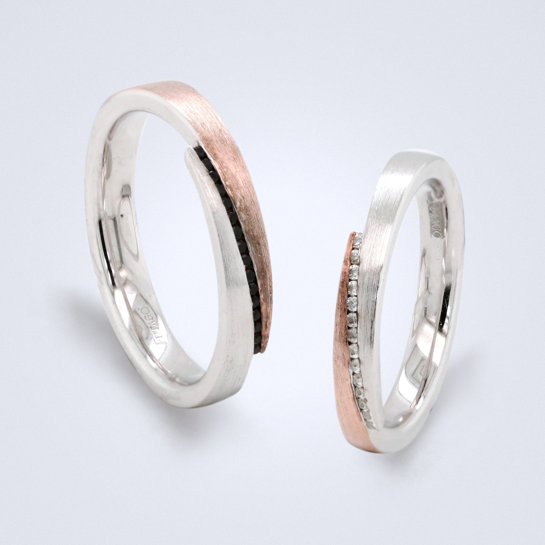 Gentle Embrace Wedding Bands - Futago Bridal - Benny's Gems Creations