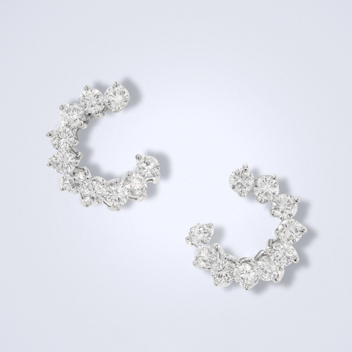 Diamond Crescent Earrings