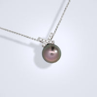 Graceful Tahiti Pearl Diamond Pendant