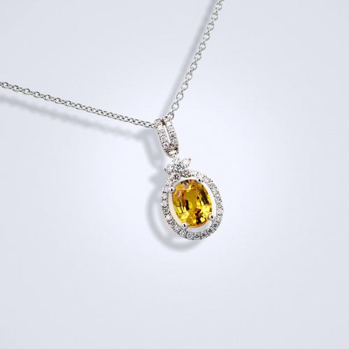 elegant sapphire diamond pendant