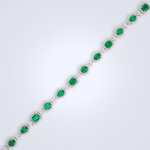 fancy emerald diamond bracelet