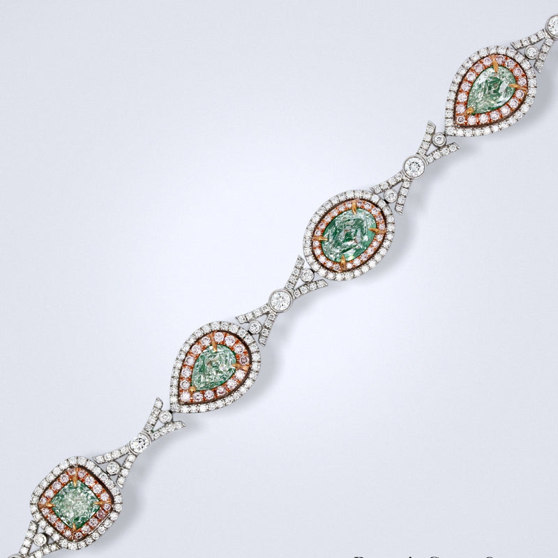 Elegant Green Diamond Bracelet