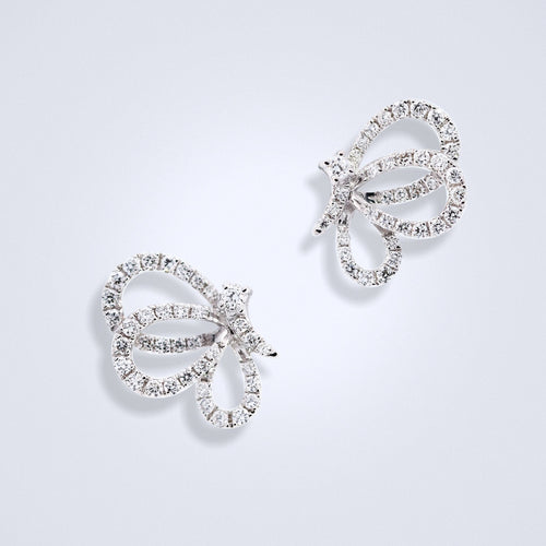 petite butterfly diamond earrings