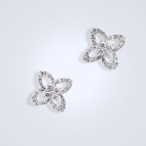 little star diamond earrings