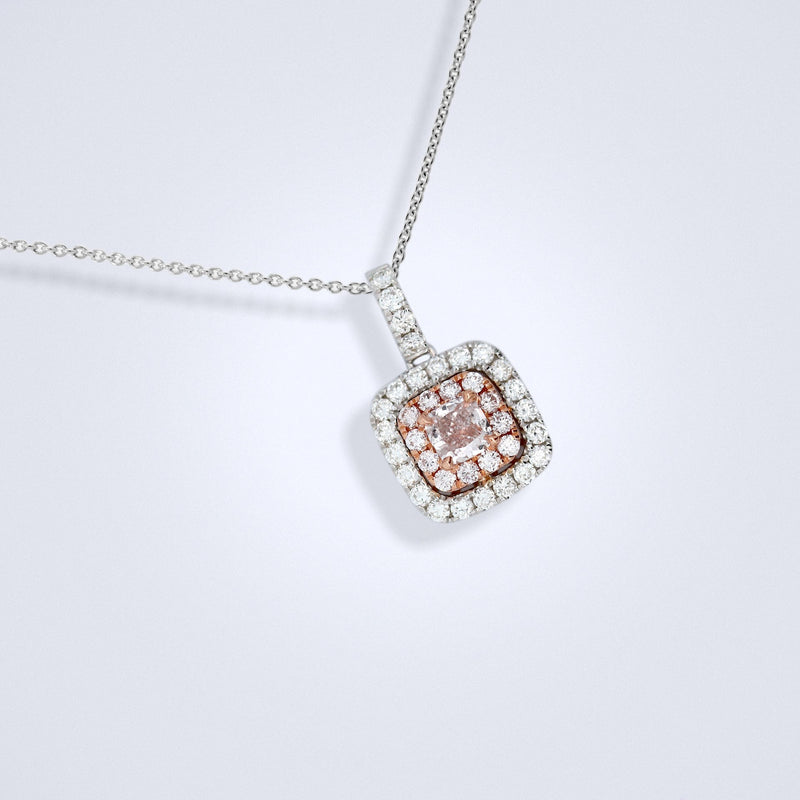 classic pink diamond pendant