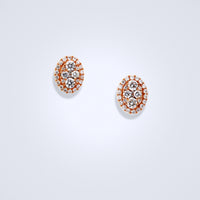 Dainty Oval Illusion Diamond Earrings