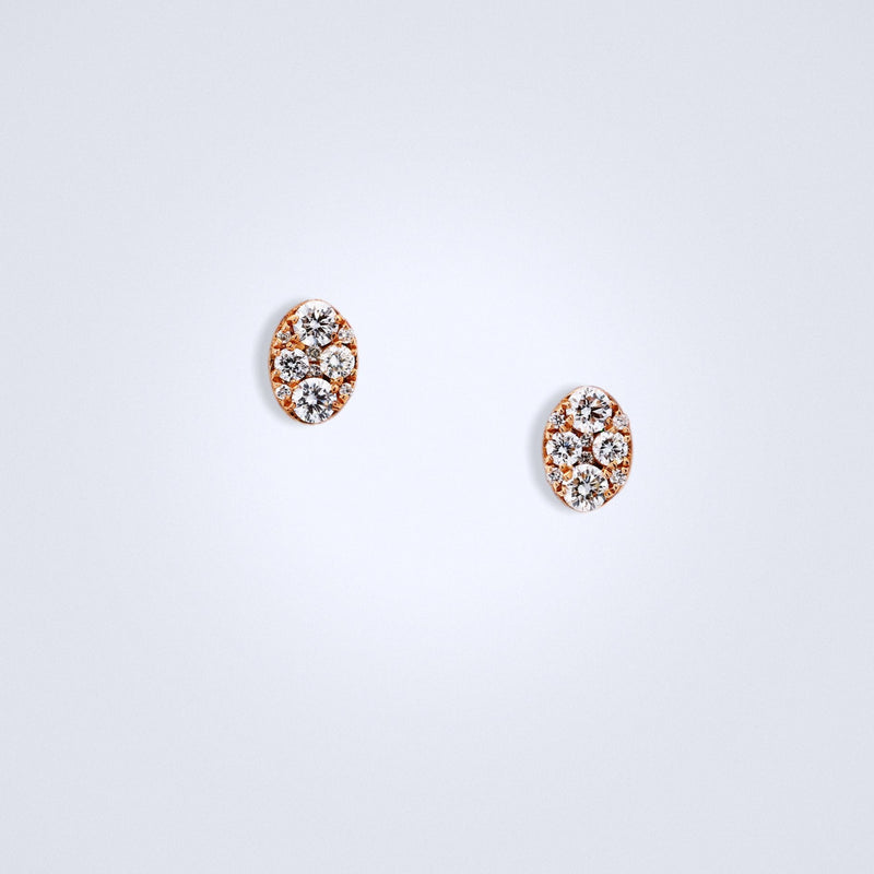 Dainty Oval Illusion Diamond Earrings