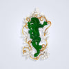 Jade Lizard of Protection Diamond Pendant