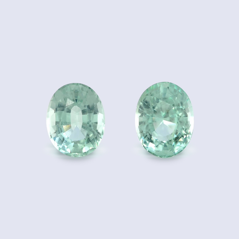 7.63cts mint green tourmaline pair