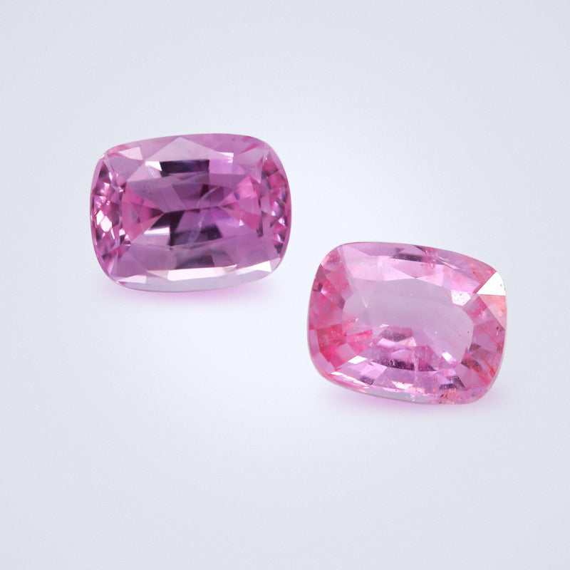 2.30cts unheated pink sapphire pair