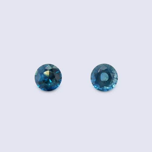 1.80cts natural teal sapphire pair