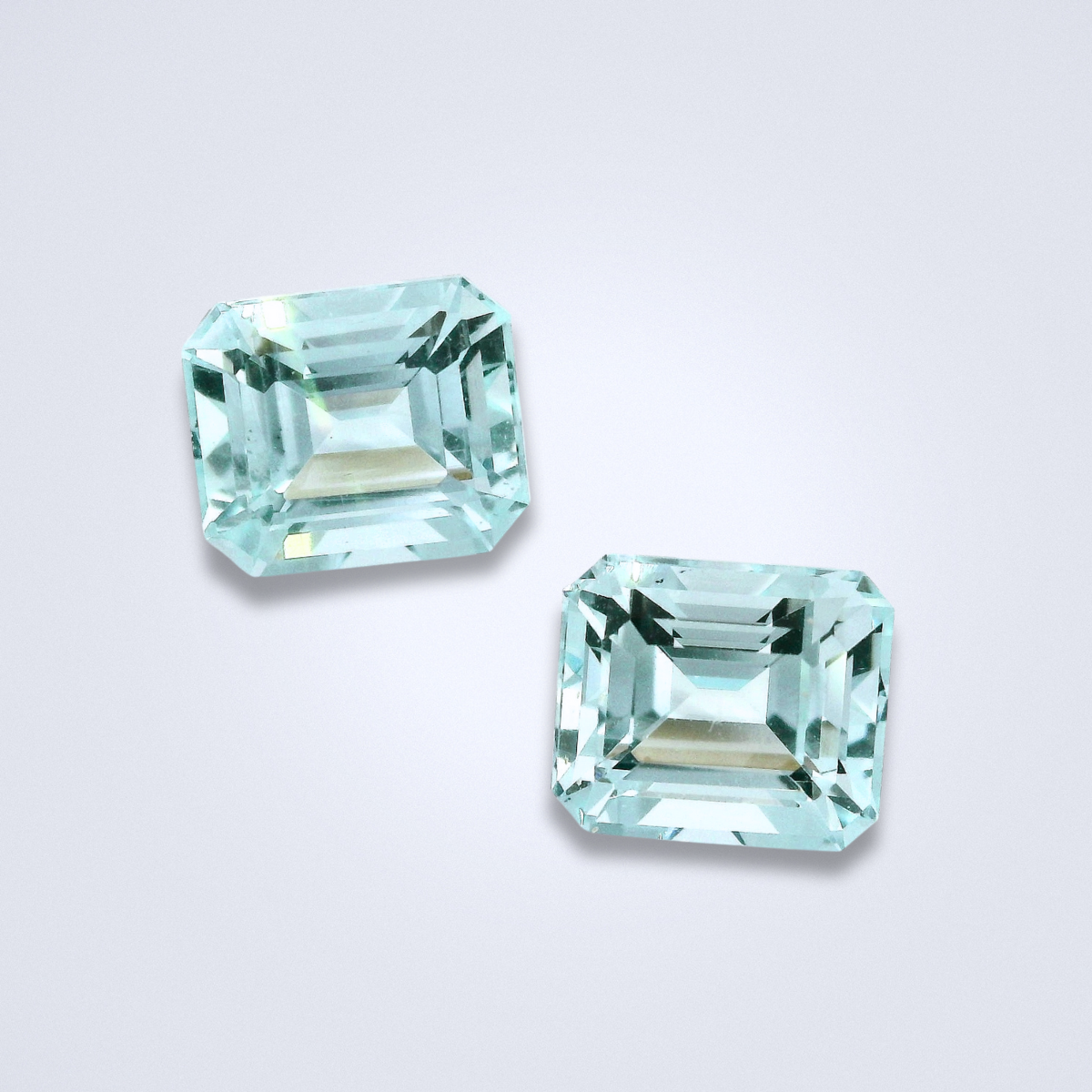 3.64CTS Light Blue Aquamarine Pair