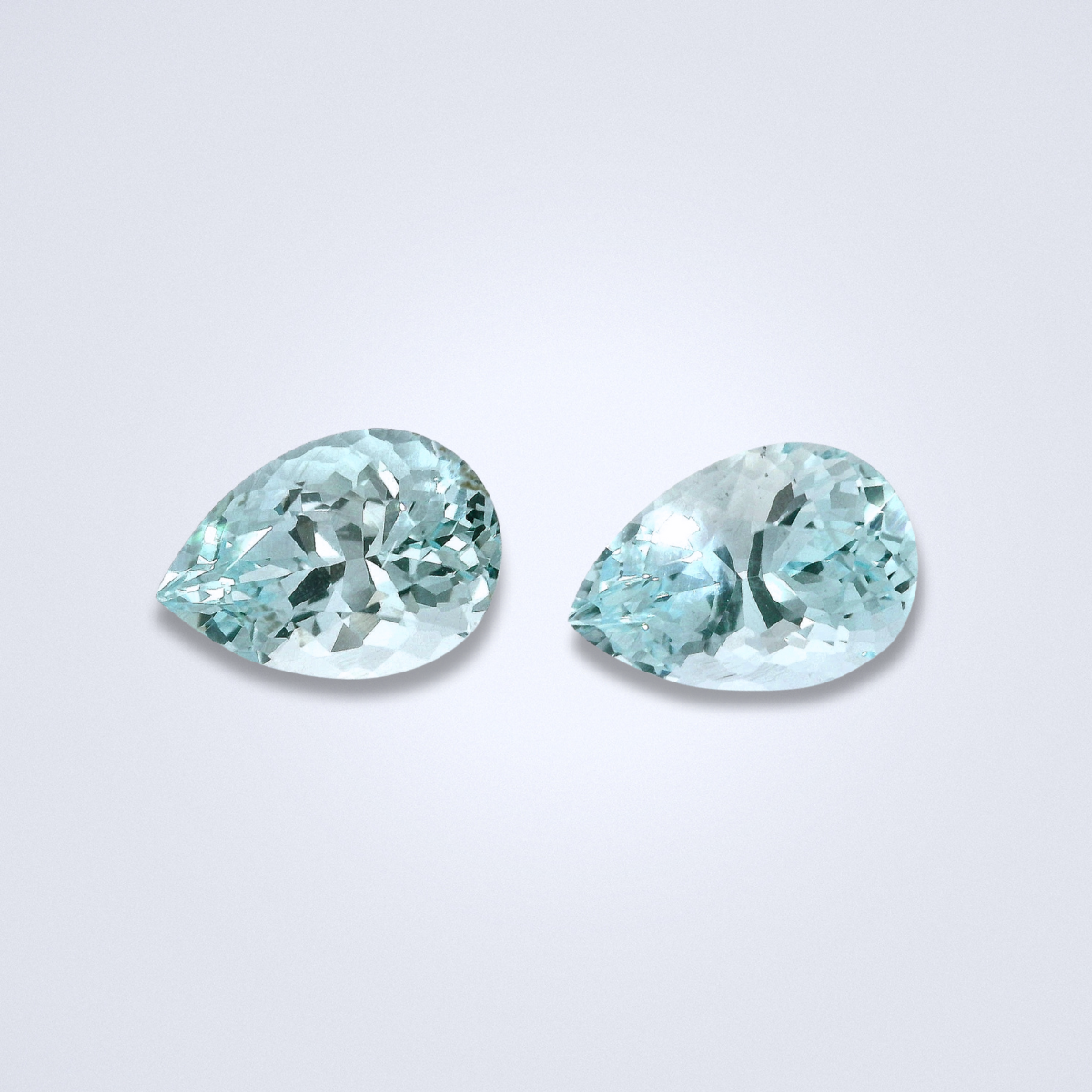 4.91CTS Natural Light Blue Aquamarine Pair