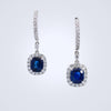 Sapphire Diamond Dangling Earrings