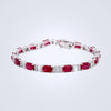 Crimson Cascade Luxe Ruby Diamond Bracelet