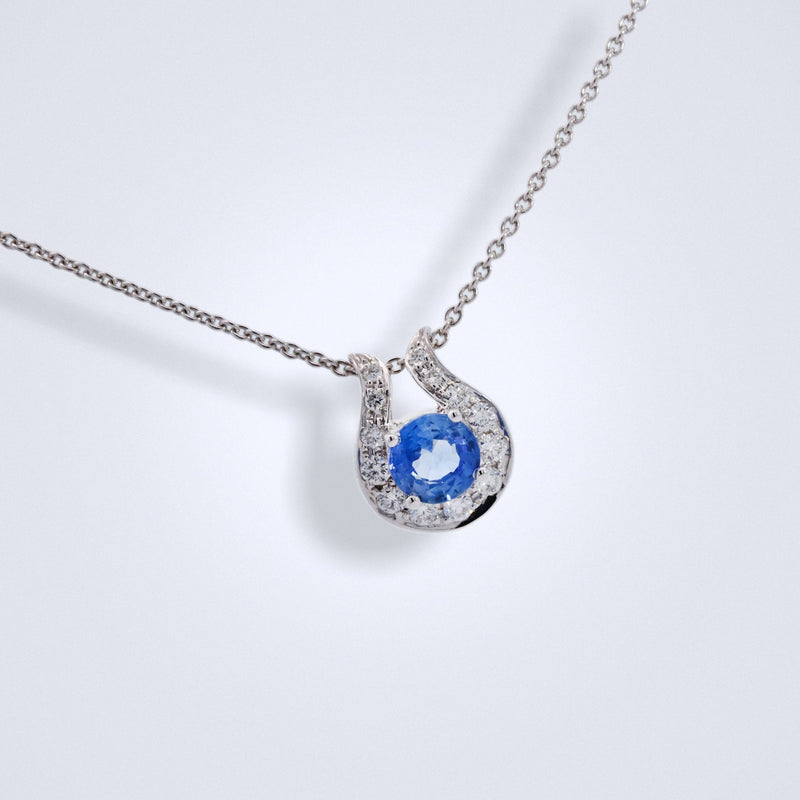 Sapphire Blaze Elegance Pendant