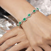 fancy emerald diamond bracelet