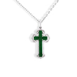 Vintage Jade Cross Pendant