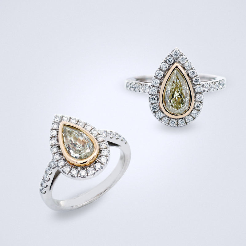 classic pear diamond ring