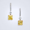 fancy vivid yellow diamond earrings