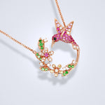 a hummingbirds delight sapphire necklace