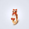 Playful Fox Sapphire Open Ring