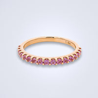 Passion Pink Sapphire Stack Ring - Benny's Gems Creations