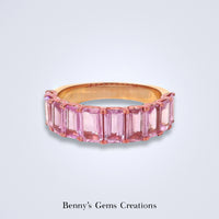 Playful Pink Sapphire Stack Ring - Benny's Gems Creations