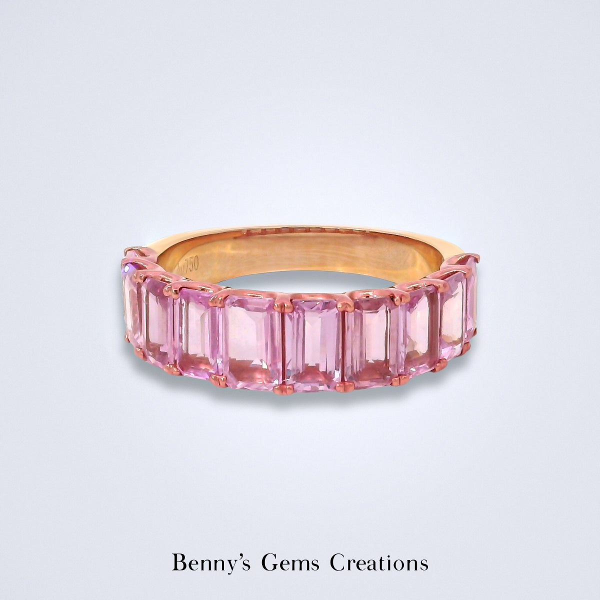 Playful Pink Sapphire Stack Ring - Benny's Gems Creations
