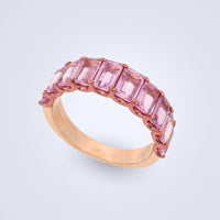 Playful Pink Sapphire Stack Ring - Benny's Gems Creations