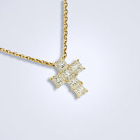 Princess Yellow Diamond Cross Pendant - Benny's Gems Creations