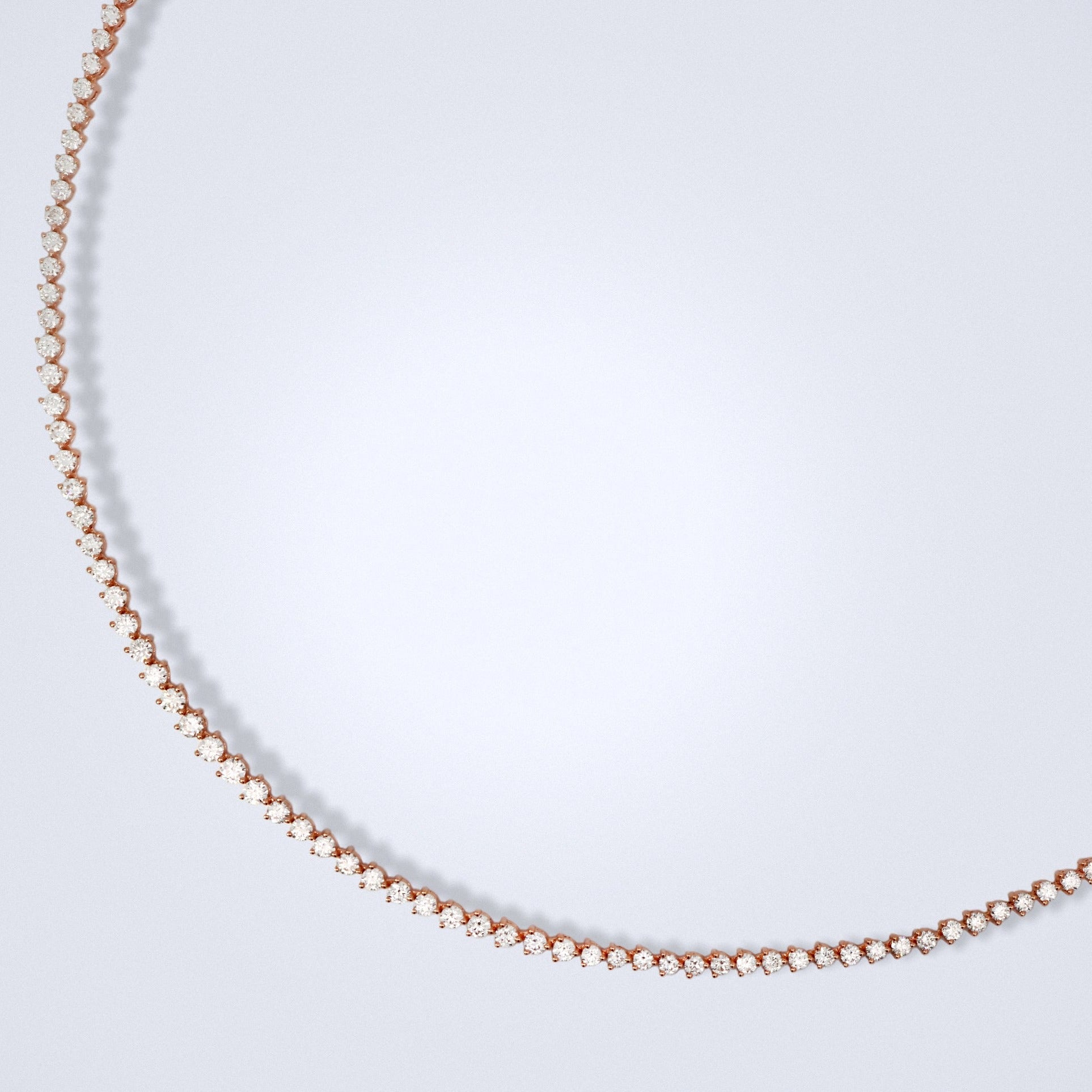 Rose Gold Tennis Necklace - Benny's Gems Creations