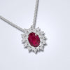 Scarlet Halo Ruby and Brilliant Diamond Pendant - Benny's Gems Creations