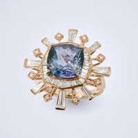 Starburst Tanzanite Diamond Ring - Benny's Gems Creations