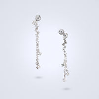 Star Trails Dangling Diamond Earrings