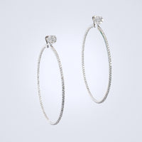 interchangeable hoop diamond earrings