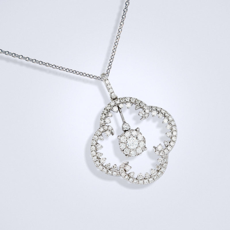 elegant diamond frame pendant