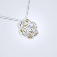 Petite Flower Bloom Diamond Pendant