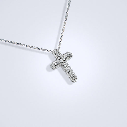 Little Sparkling Diamond Cross Pendant