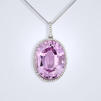 Brilliant Kunzite Diamond Pendant